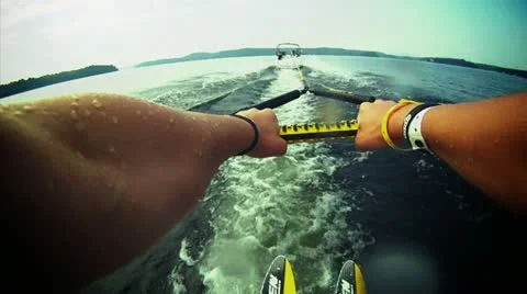 Waterskiing Stockbeeldmateriaal 22252137