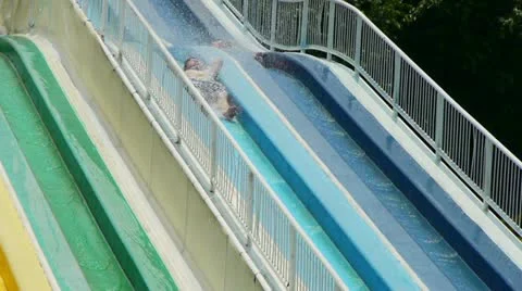 Waterslide in aquapark Stock Footage 11482107