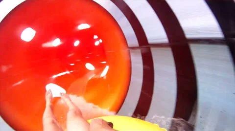 Waterslide. Descend  Stock Footage 34616849