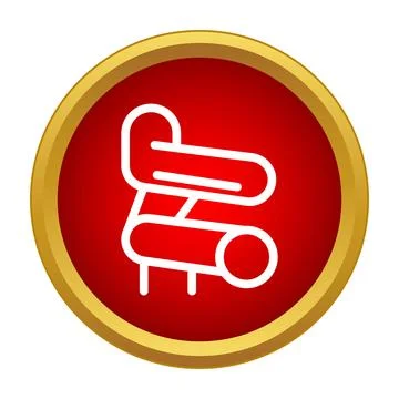 Waterslide icon showing a fun activity at an aqua park Stock Illustration