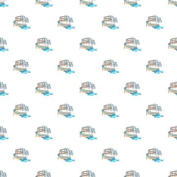 Waterslide in pool pattern Illustrazione stock