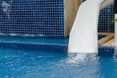 The waterslide pool Stock-Fotos