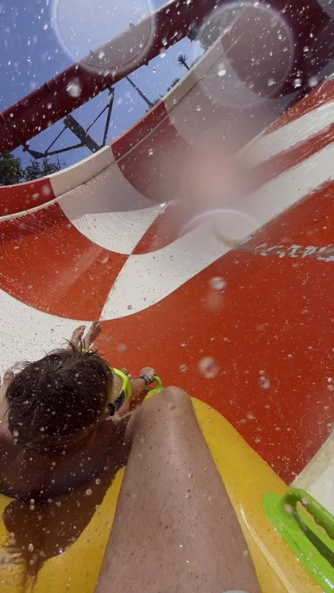 Waterslide Vertical Stock Footage 258037975