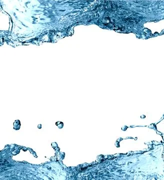Watersplash frame Stock Photos