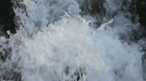 Watersplash on river Stock Footage 22025441