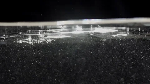 Watersplash surface in slowmotion with soft water swirl Stock Footage 85810758