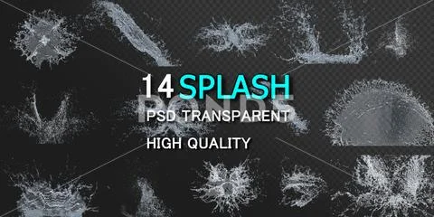 WaterSplashPack2 PSDテンプレート