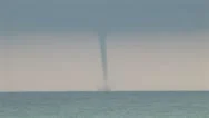 Waterspout Over Open Water Stock Footage