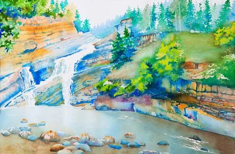 At waterton park Stock Illustration