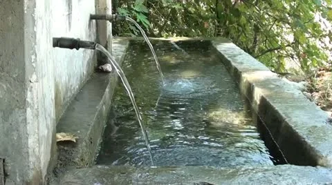 Watertrough two pipes Video stock 10817717