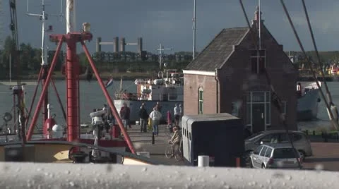 Waterway dock Stock Footage 20483795