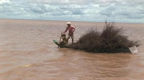 On the waterway Stock Footage 522650