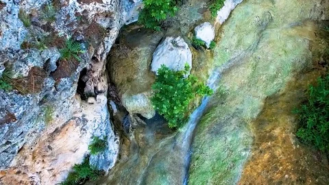 Waterway on Rocks Stock Footage 130104346