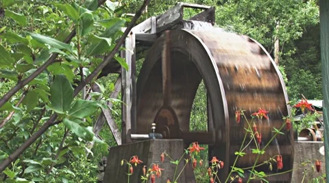 Waterwheel 1a Stock Footage 7738687