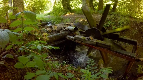 The Waterwheel on a brook. Stock Footage 90234065