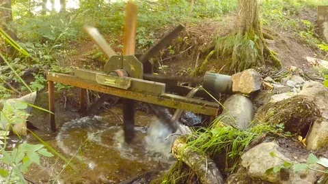 The Waterwheel on a brook. Stock Footage 90234276