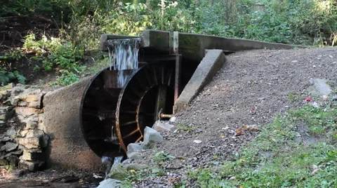 Waterwheel Stock Footage 30579909