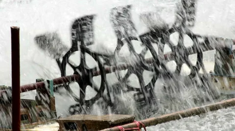 Waterwheel Stock Footage 40370756