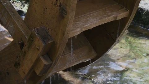 Waterwheel in motion  Stock Footage 114778191