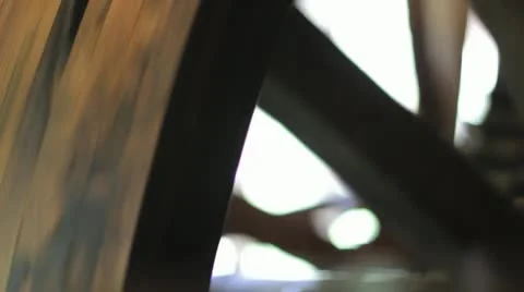 Waterwheel Rack Focus Stock Footage 11024519
