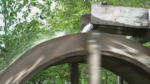 Waterwheel sluice close Stock Footage 8533523