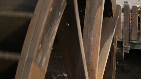 Waterwheel turning Stock Footage 73745746
