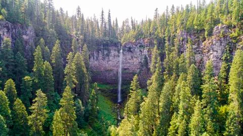 Watson Falls, Oregon waterfall 写真素材