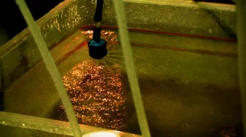 Watter spray pan colort reated Stock Footage 10584120