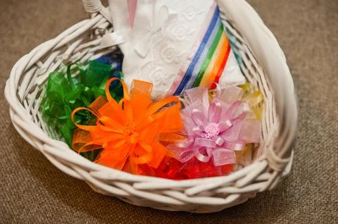 Wattled basket 2. Stock Photos