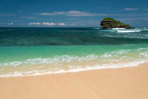 Watu Karung beach, Pacitan, Java, Indonesia Foto stock
