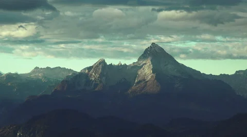 Watzmann Bavaria Clouds Time Lapse Stock Footage 57320940