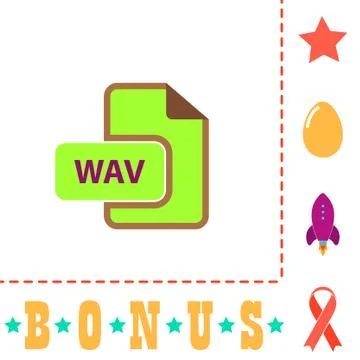 WAV computer symbol イラスト素材