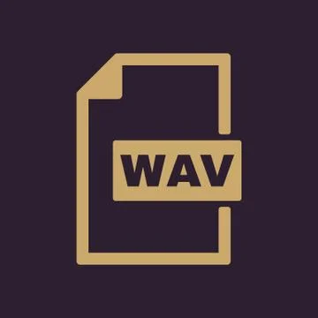 The WAV icon. File audio format symbol. Flat 스톡 일러스트