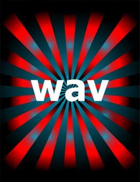 Wav word on digital screen. digital concept . For web and mobile app, templat Stock Illustration