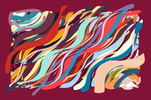 Wave abstract art background shape. backdrop illustration Stock Illustration