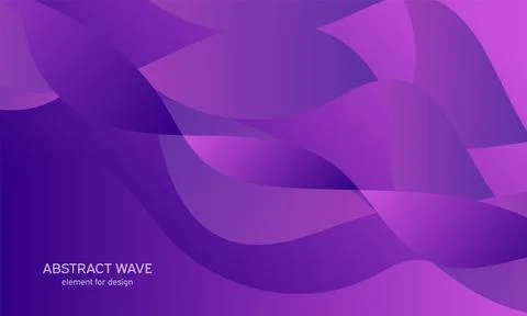 Wave abstract background. Colorful shiny wave with lines. Curved wavy line, s Ilustração Stock