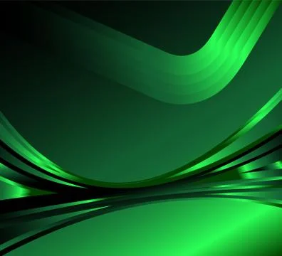 Wave abstract background on the dark green vector Illustrazione stock