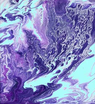 Wave abstract background with Fluid Art bubbles effect texture. Stock Illustration