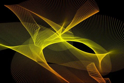 Wave abstract background with glowing digital light ribbons Ilustração Stock