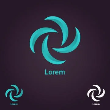 Wave Abstract vector logo design template Stock Illustration