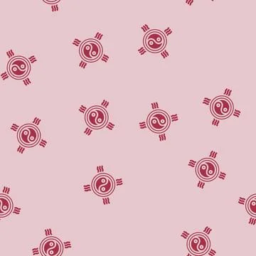 Wave acupuncture glyph vector seamless pattern 스톡 일러스트