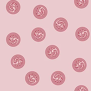 Wave acupuncture line seamless pattern Stock Illustration