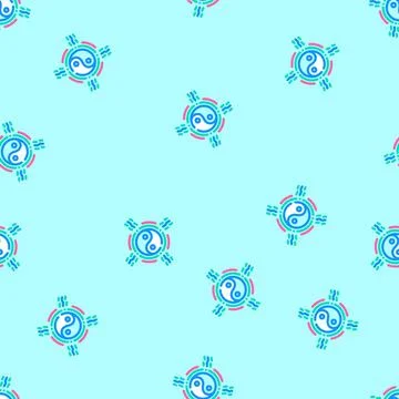 Wave acupuncture vector seamless pattern 스톡 일러스트