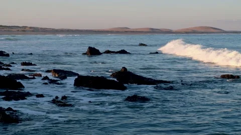 Wave advancing on a rocky beach. Stock Footage 150771883