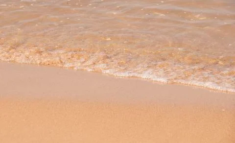 Wave &amp;amp; Sand beach background , holiday or relax in summer concept. Stock Photos
