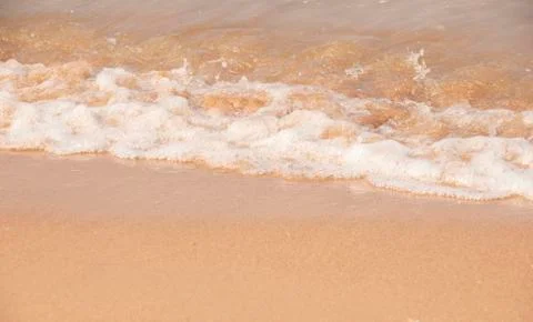 Wave &amp;amp; Sand beach background , holiday or relax in summer concept. Stock Photos