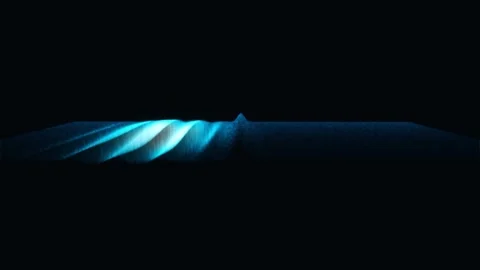 Wave Amplitude Leaks Through A Classically Forbidden Barrier Stock Footage 344513833