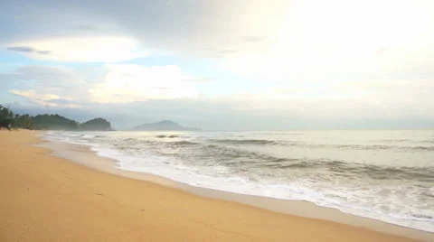 Wave and beach Stock Footage 34386797