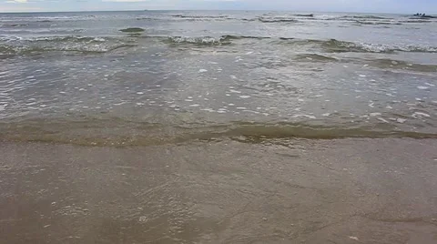 Wave and beach Stock Footage 53881418