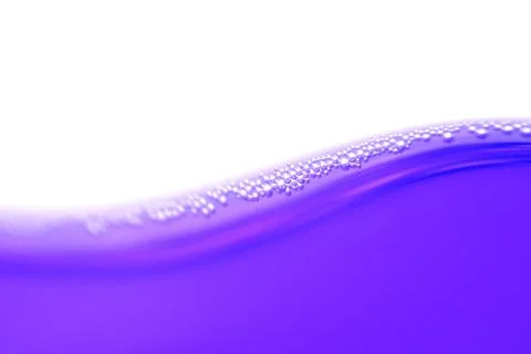 Wave and bubbles over white Stock Photos